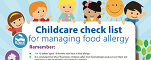 Checklist for managing food allergy